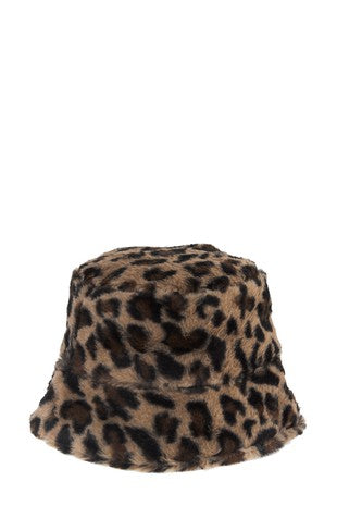 "Cheetah On Me" Faux Fur Bucket Hat