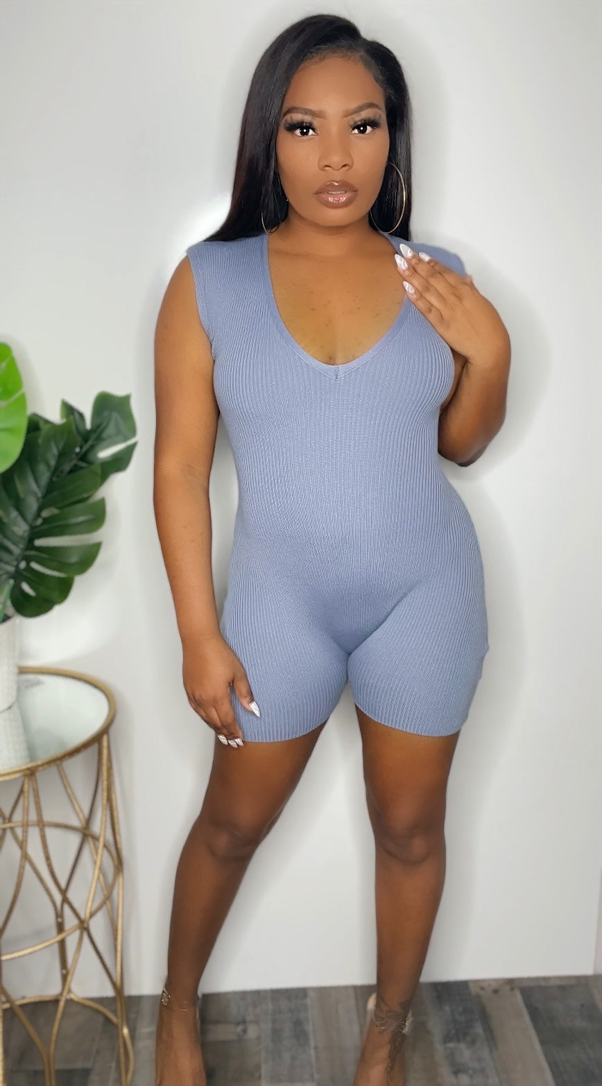 "First Class" V-NECK ROMPER