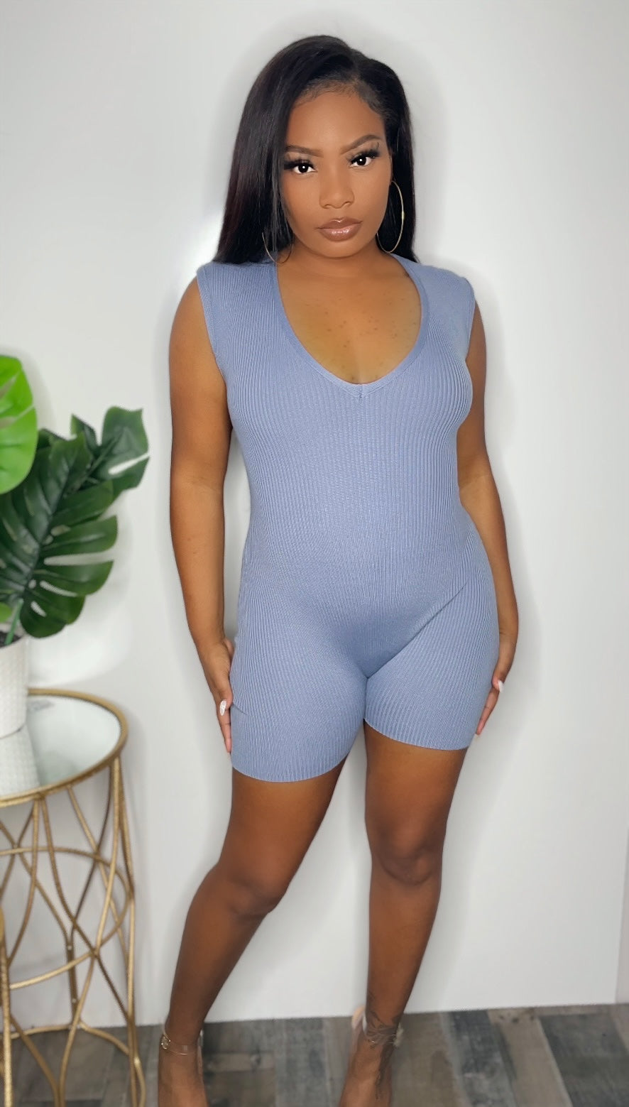 "First Class" V-NECK ROMPER