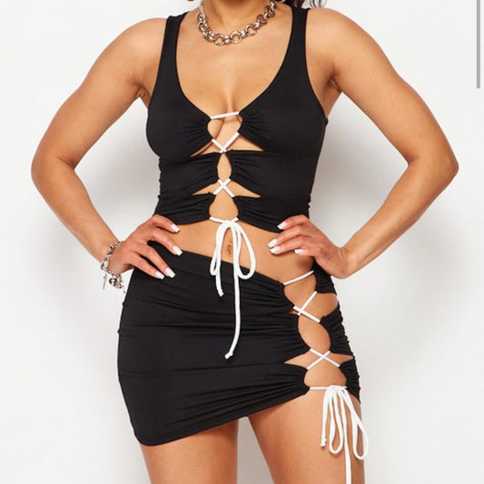 "Playa" Lace-Up dress